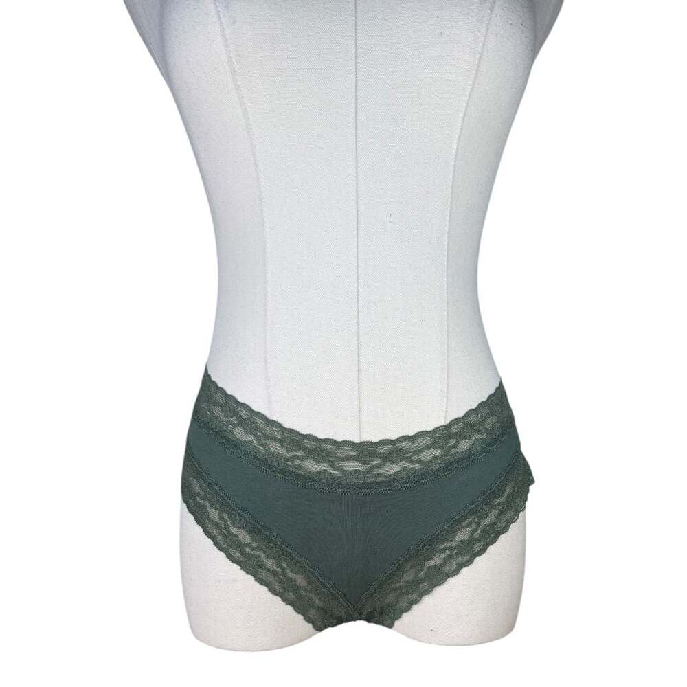 Victoria's Secret Green Lace Trim Cheeky Panty Sz. M NWOT